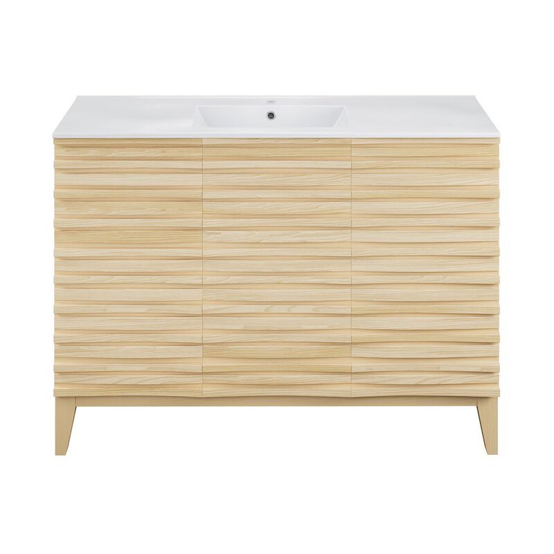 Cascade 48 in. Bathroom Vanity with 3-Hole Ceramic Sink Top image number 0