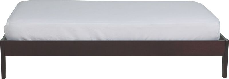 Nevis Twin Size Simple Platform Bed in Espresso