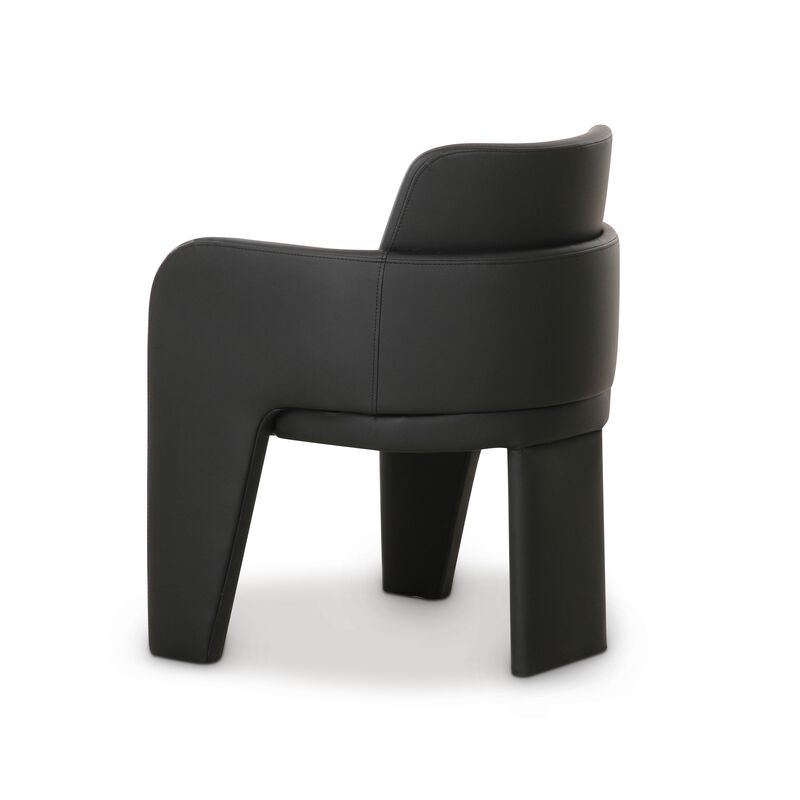 Leo Black Performance Vegan Leather Dining Chair