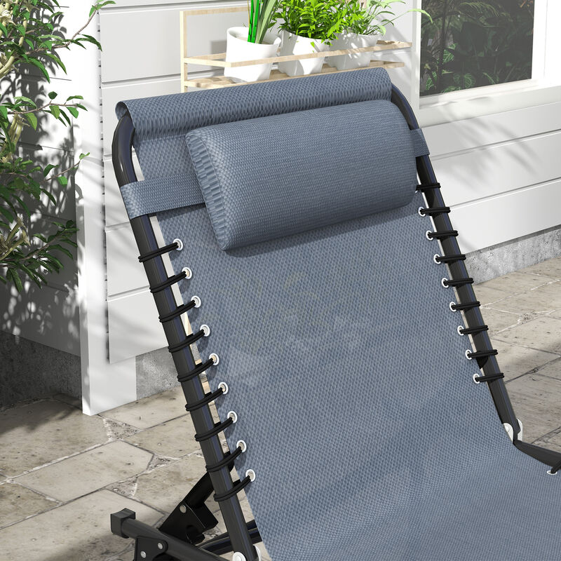 Hivvago Foldable 4-Position Chaise Lounge image number 7