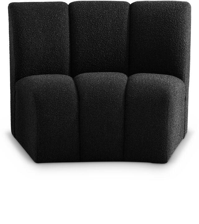 Meridian Furniture Infinity Black Boucle Fabric Modular Chair