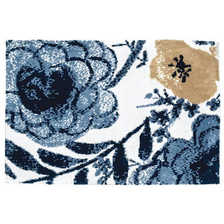 Simple Spaces Blue Yonder Carnation Indoor/Outdoor Decorative Accent Rug