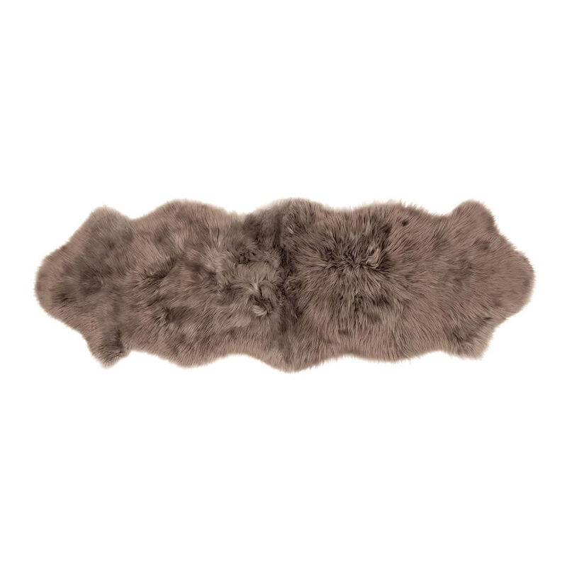 Genuine Sheepskin Rug "Duo" (1' 10" x 5' 11") &ndash; Soft & Fluffy Lambskin Rug - Made in Argentina.