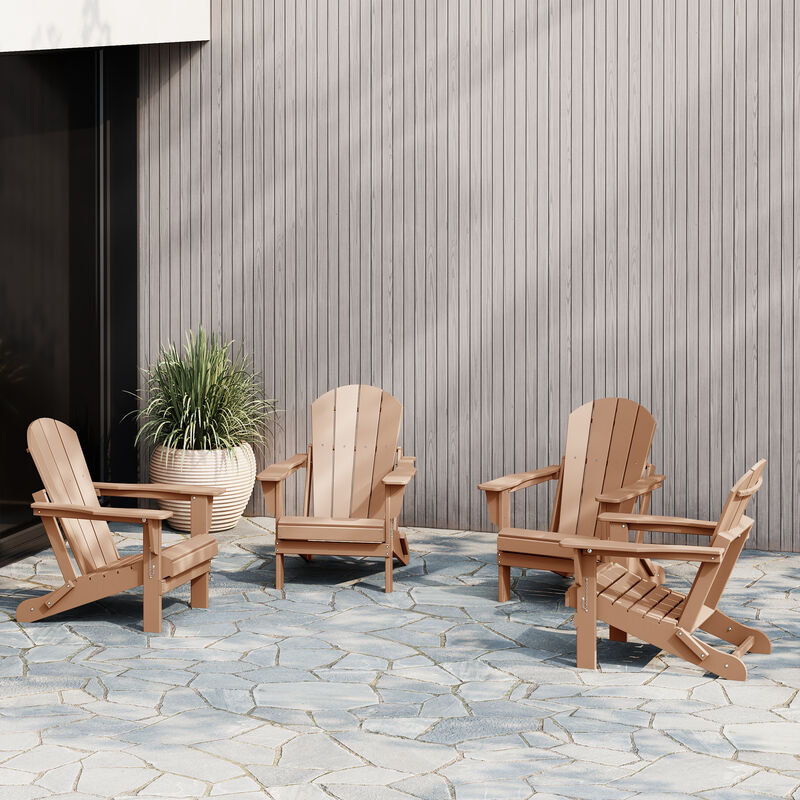 WestinTrends Westintrends 4-Piece set outdoor folding Poly Adirondack chair