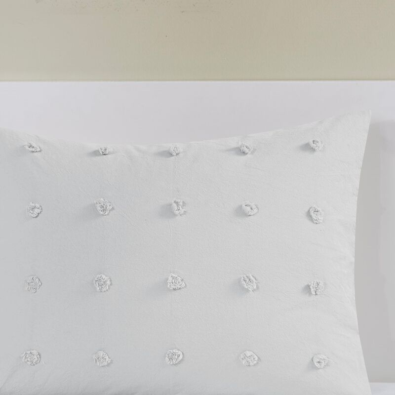 Gracie Mills Grady Elegance Defined Cotton Jacquard Comforter Set with Euro Shams and Throw Pillows