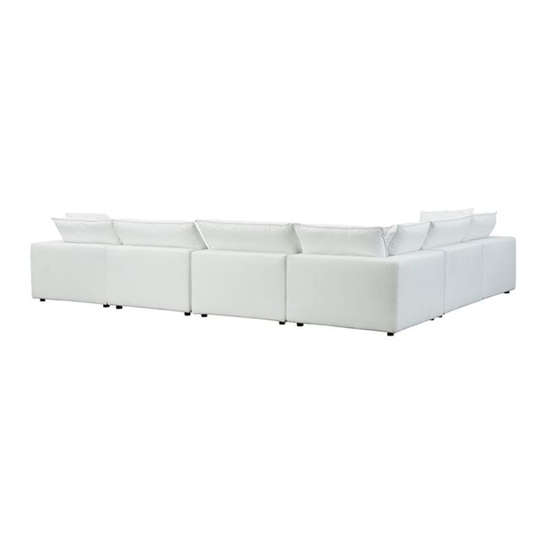 Cali Pearl Performance Fabric Modular Large Chaise Sectional image number 4