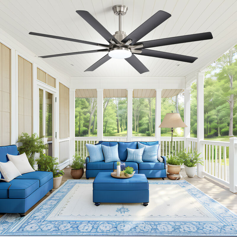 ELEMENT ACE Large 66 Inch Modern Ceiling Fan with Dimmable LED Lighting and Smart Remote Control Featuring Reversible DC Motor image number 5