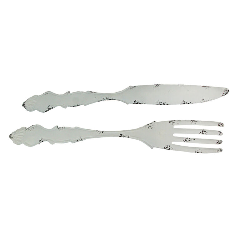 30 In Large Utensil Wall Art Decorative Knife Fork Farmhouse Kitchen Set of 2 image number 3