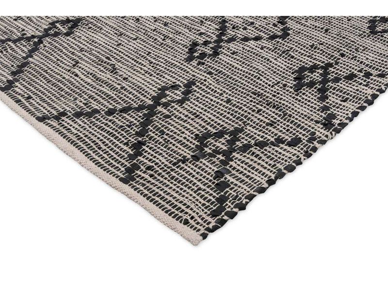 Ebba Black and Cream Tribal Rug image number 8