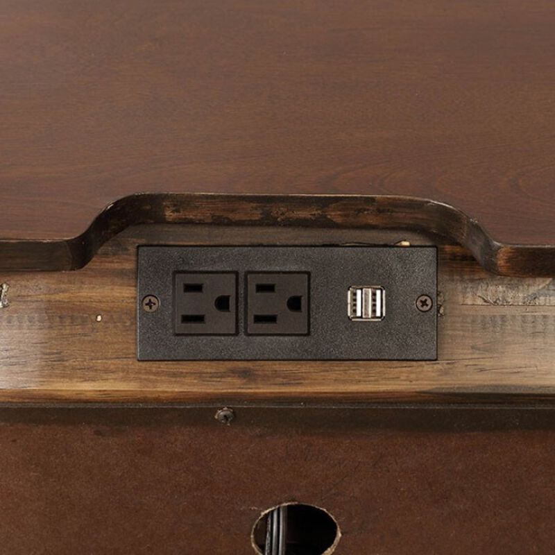 Streamdale Cherrywood 3-Drawer Nightstand w Nickel Knob image number 7