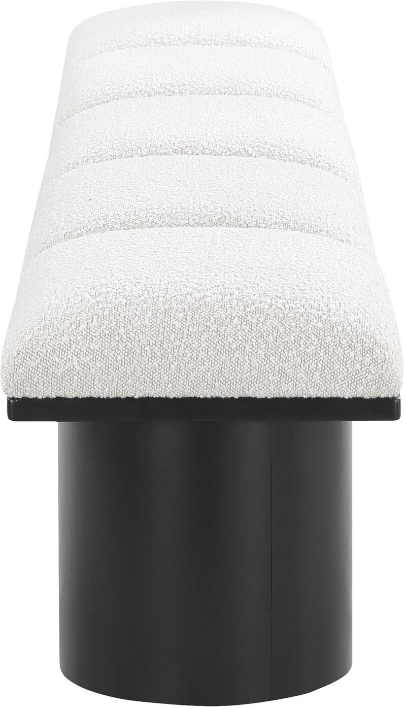 Meridian Furniture Pavilion Cream Boucle Fabric Bench