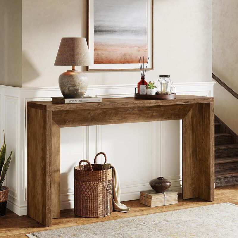 Tribesigns Farmhouse Wood Console Table image number 5