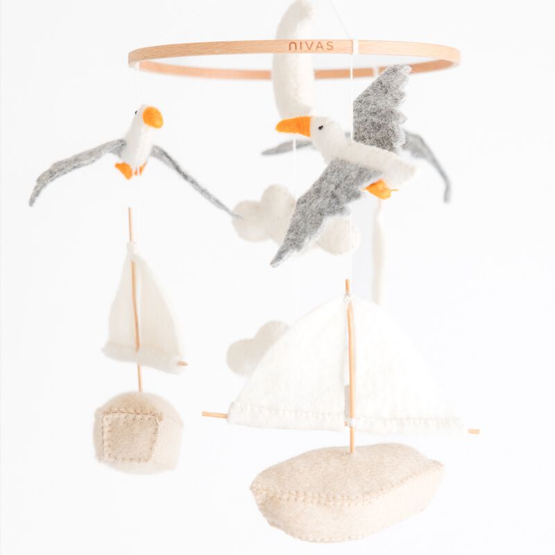 Sailboats and Seagulls Mobile image number 0