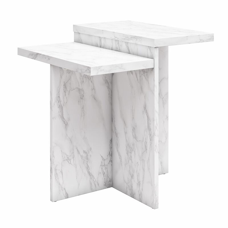 CosmoLiving by Cosmopolitan Brielle Accent Table, Onyx Faux Marble
