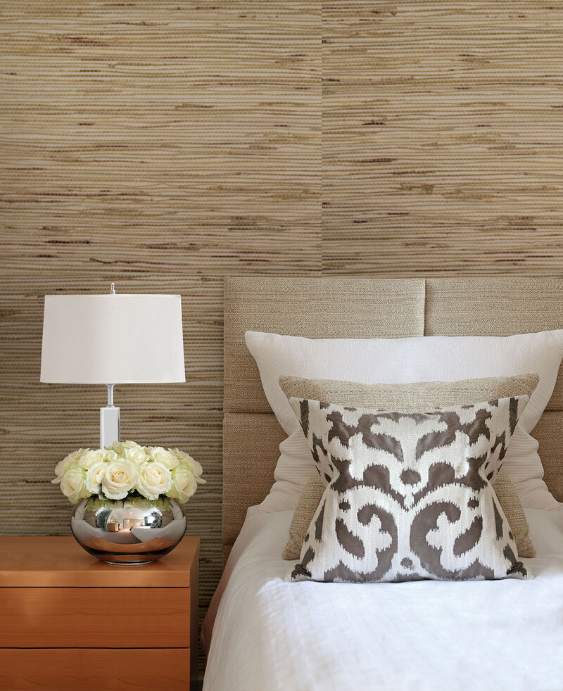 Andrei Olive Grasscloth Wallpaper image number 1