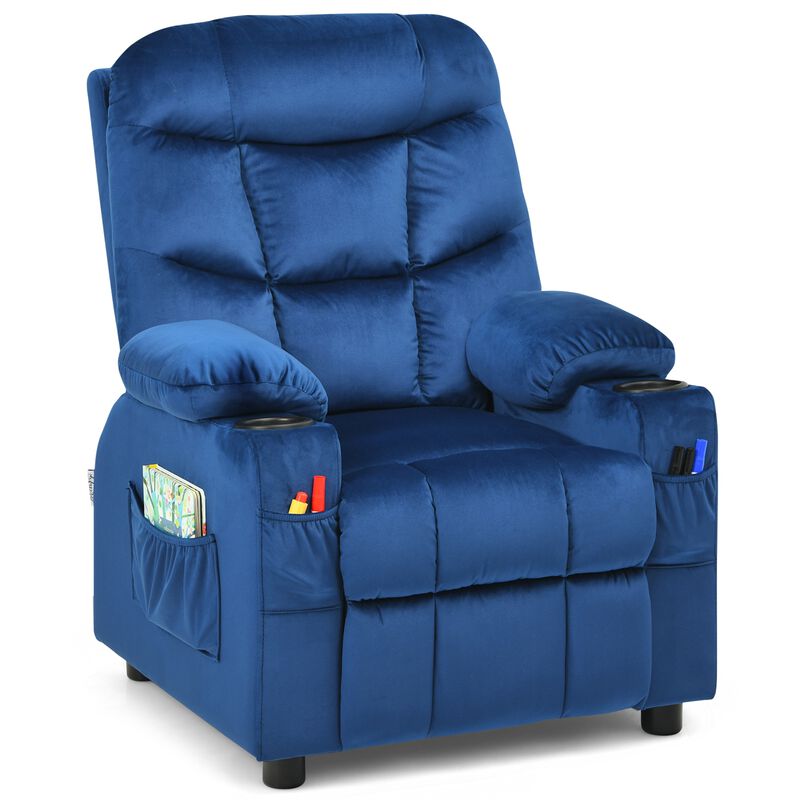 Kids Recliner Chair with Cup Holder and Footrest for Children