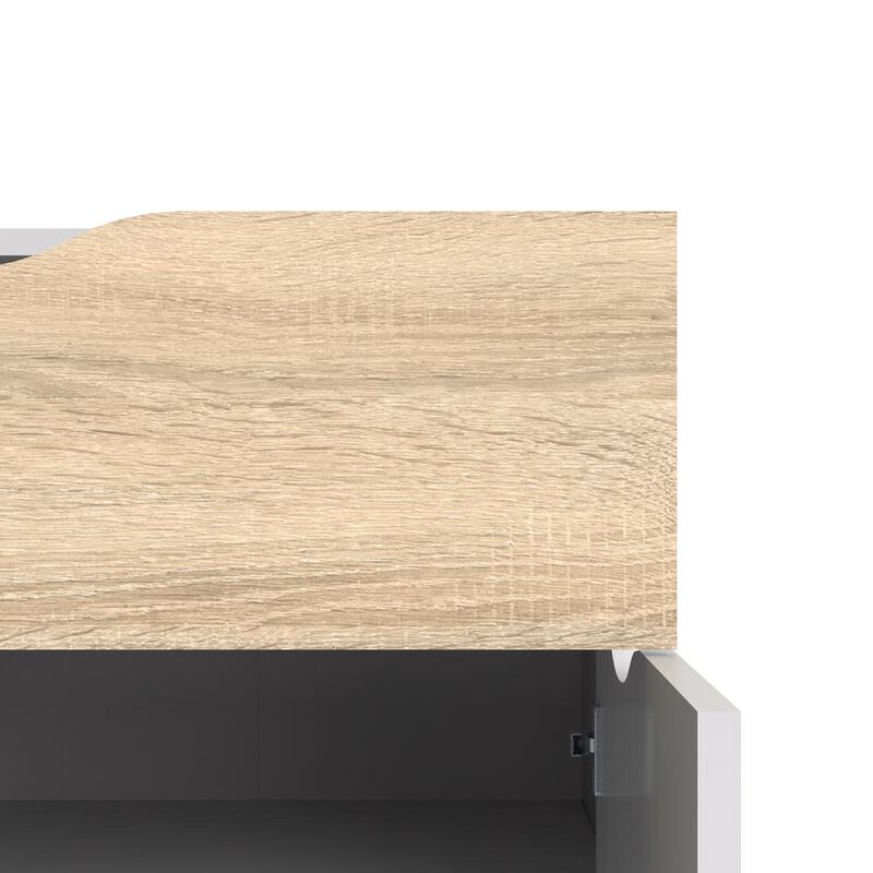 Tvilum Diana Sideboard with 2 Doors and 1 Drawer, White/Oak Structure