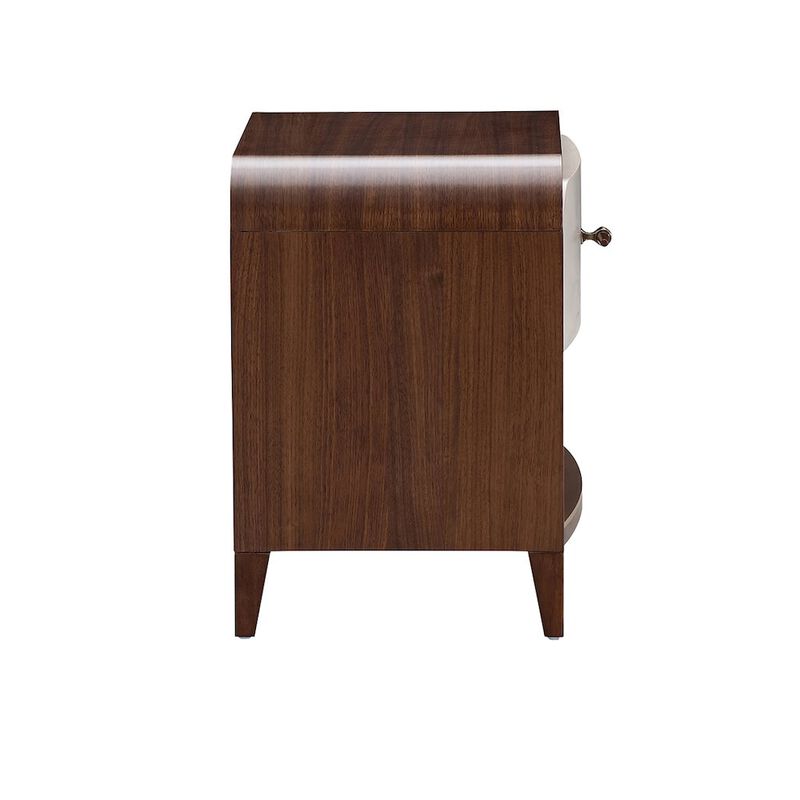 Michael Amini Houston 1-Drawer Nightstand - Walnut