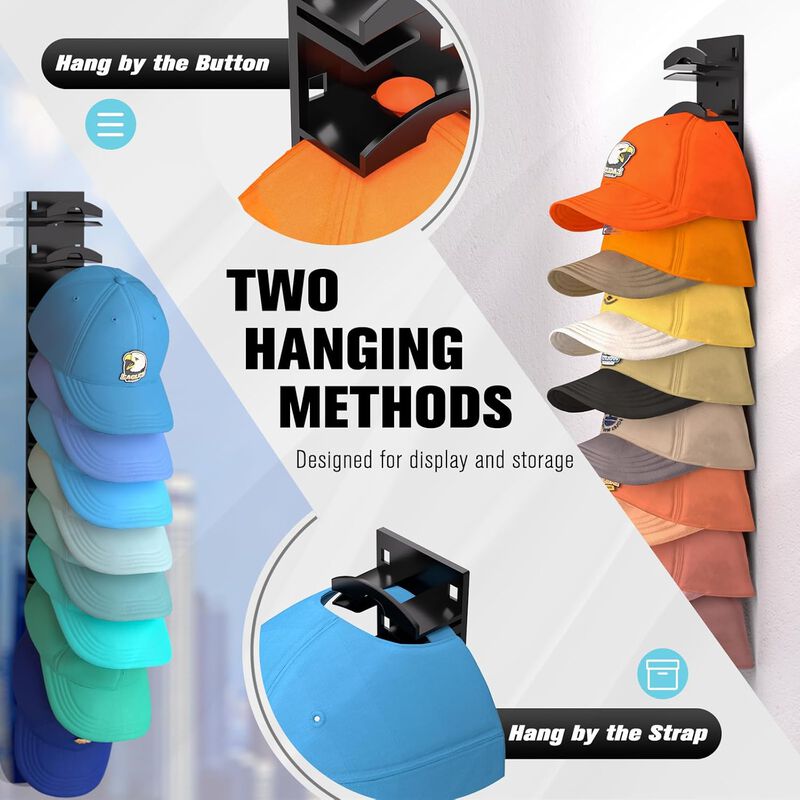 2 Pack Baseball Hat Organizer Hold up to 20 Caps image number 1