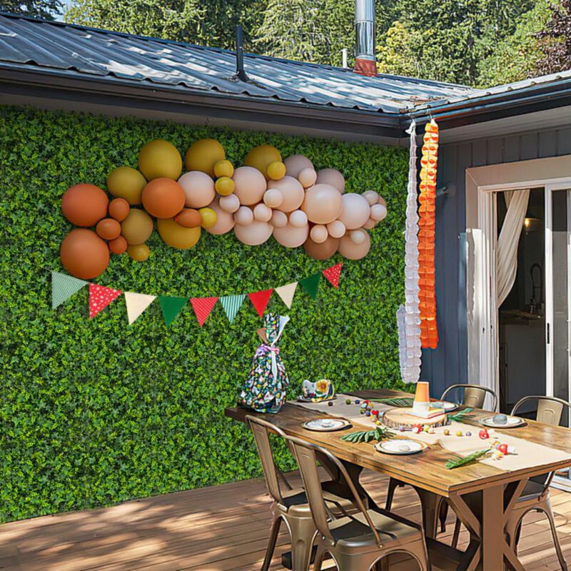 Hivvago 12 Pieces Artificial Greenery Foliage Panels with Insertable Branches