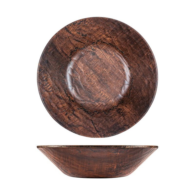 Turgla Composite dia.15.75" h:4.25" 7 qt. Round Brown Composite Bowl