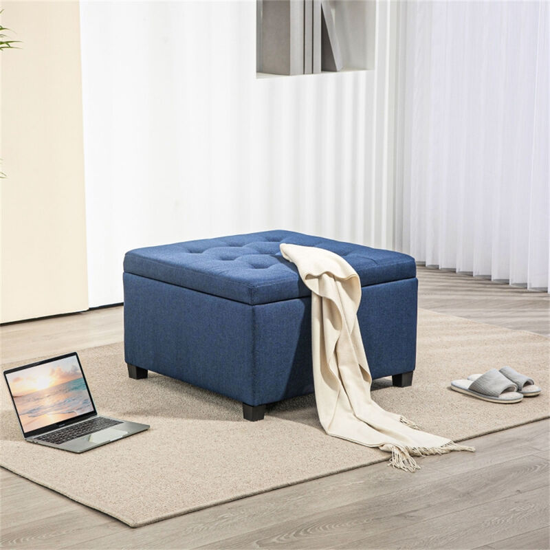 Modern Ottoman, Upholstered Footrest and Storage Ottoman for Living Room or Bedroom image number 1