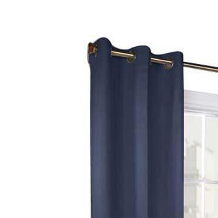 Commonwealth Thermalogic Weather Cotton Fabric Grommet Top Panel Pair - 80x63" - Navy