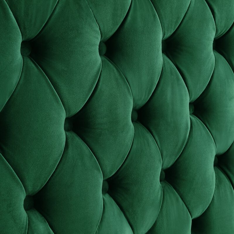 Inspired Home Clarinda Velvet Left Facing Chaise Sectional Sofa