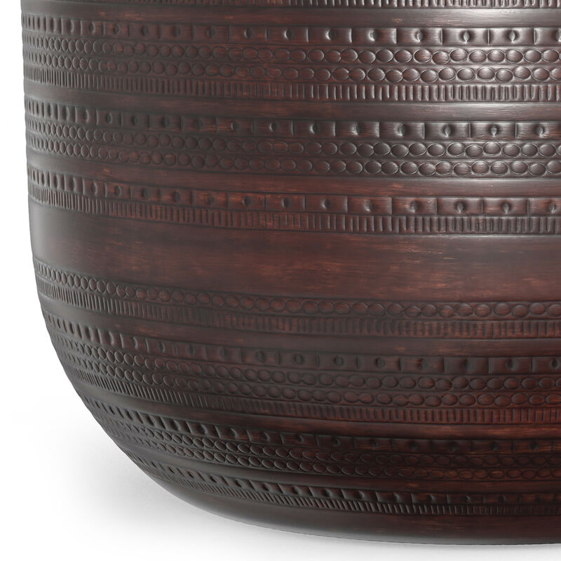 Johnsen 29.5 inch Wide Boho Metal Coffee Table in Oil Rubbed Bronze Iron, Assembled