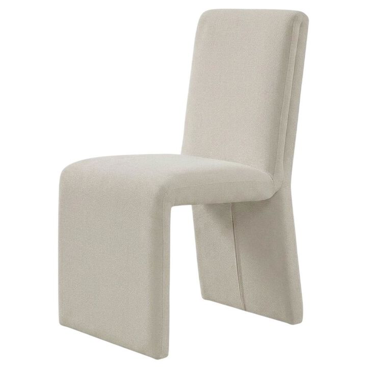 Wooden Upholstered Dining Side Chair with Cushioned Seat, Slate Blue