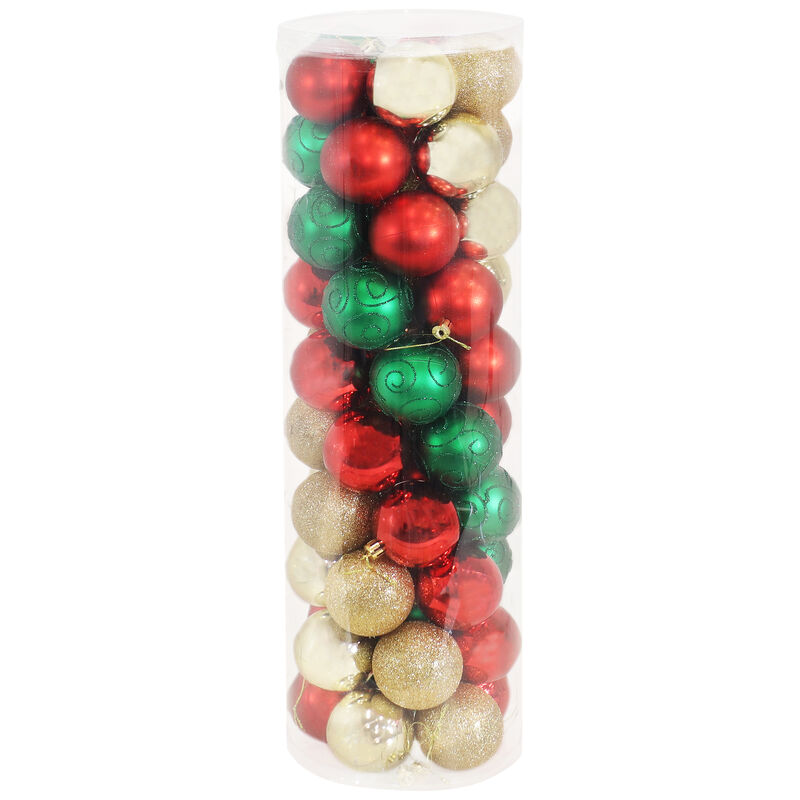Sunnydaze Holly Jolly 50-Piece Assorted Christmas Ornament Set - 2.25 in image number 0