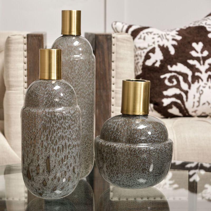 Modern Glass Vase for Tabletop or Living Room Display