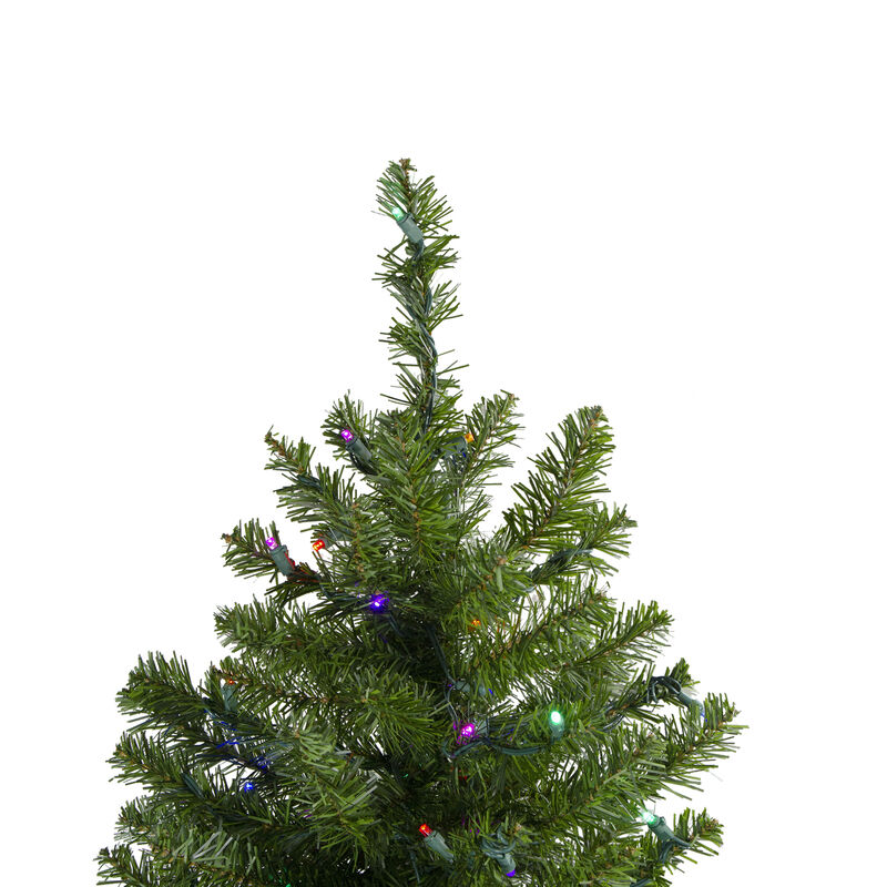 18" Pre-Lit Canadian Pine Artificial Christmas Tree - Multicolor Lights
