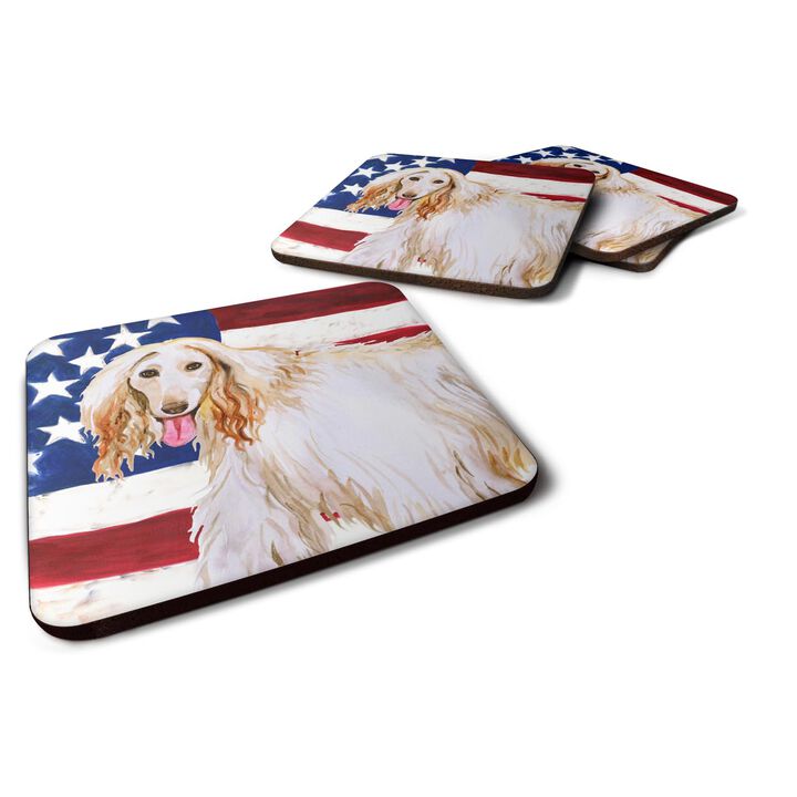 Caroline's Treasures Afghan Hound Patriotic Decorative coasters, Multicolor