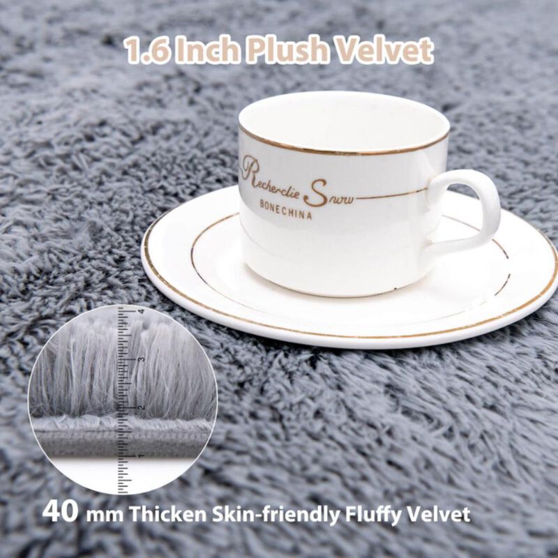 Hivvago Modern Fluffy Soft Shag Rug with Non-slip Grip Dots