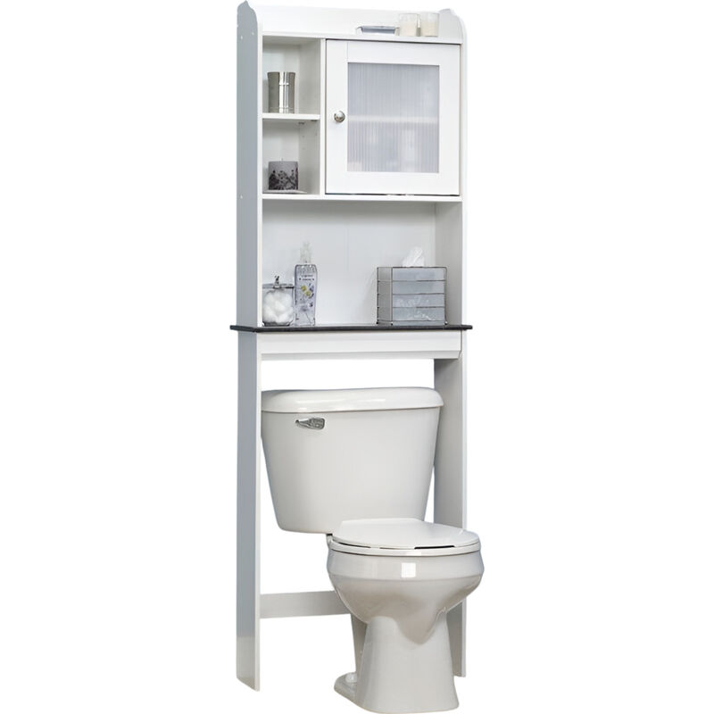 Space-Saving Over-the-Toilet Bathroom Cabinet with 2 Adjustable Shelves