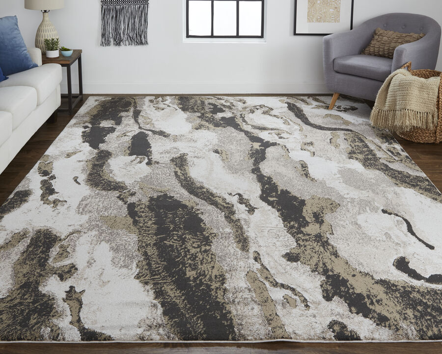 Vancouver 39FGF Ivory/Brown/Taupe 1'8" x 2'10" Rug