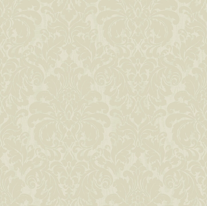 Betina Light Yellow Damask Wallpaper