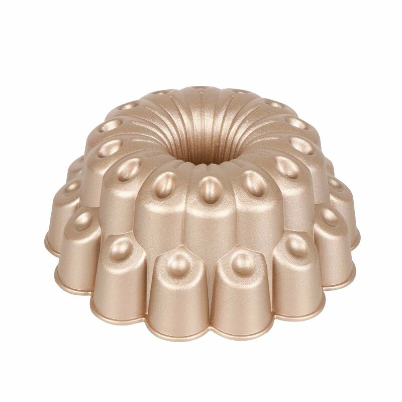 Baker's Secret Fluted Cake Pan, Extra Thick Cast Aluminum 2 Layers Nonstick Coating