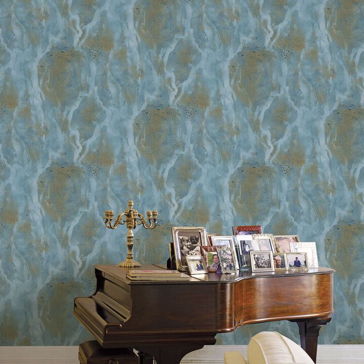 Italian Textures 3 Marble Texture Blue Wallpaper IT42576