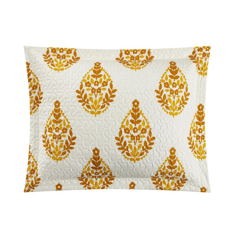 Chic Home Breana 5 Piece Quilt Set Floral Medallion Print Design Bed In A Bag Bedding