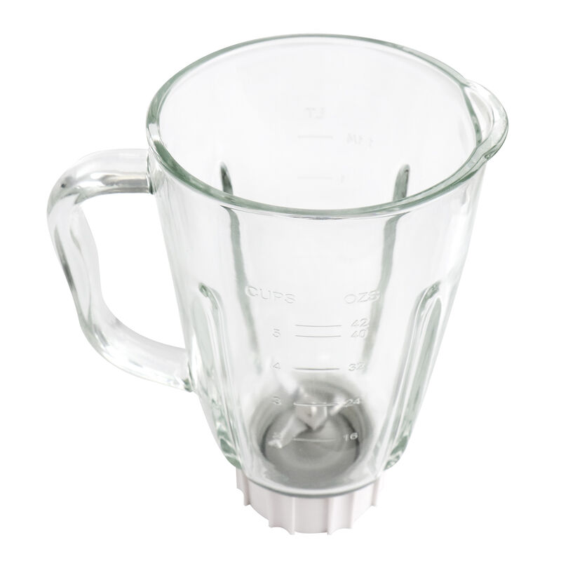Better Chef 10-Speed 350 Watt 42 Ounce Glass Jar Blender in White/Silver
