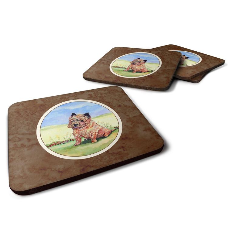 Caroline's Treasures 7017FC Cairn Terrier And The Chipmunk Foam Coasters (Set of 4), 3.5, Multicolor image number 0
