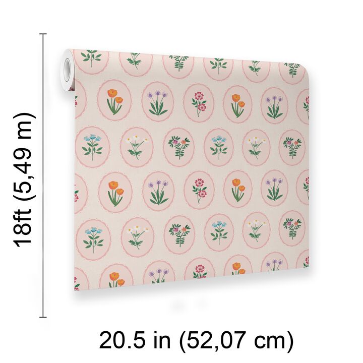 Heirloom Floral Medallions Peel and Stick Wallpaper