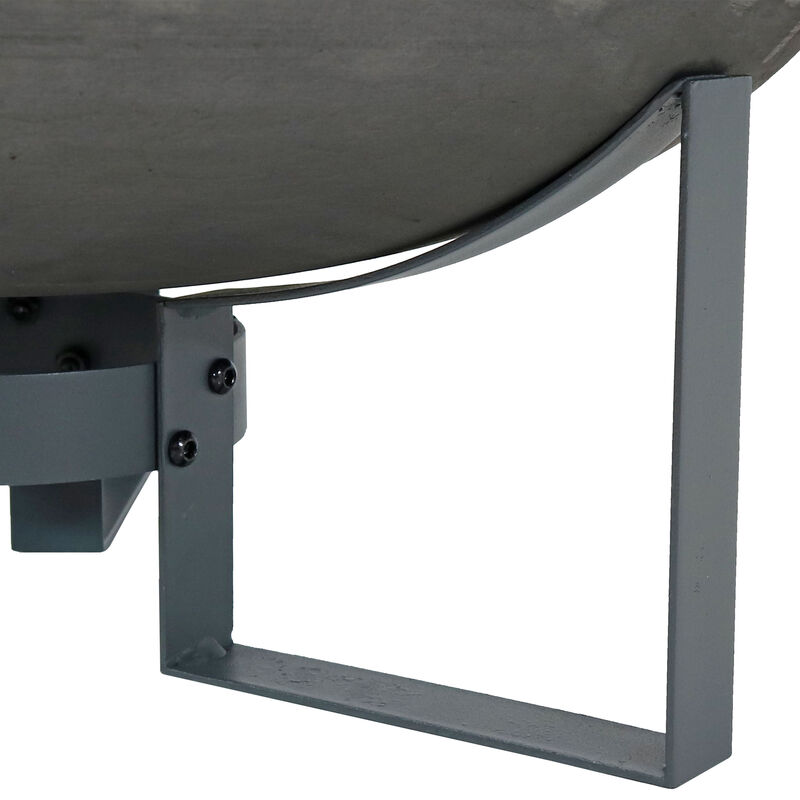 Sunnydaze 24 in Modern Cast Iron Fire Pit Bowl with Stand - Black