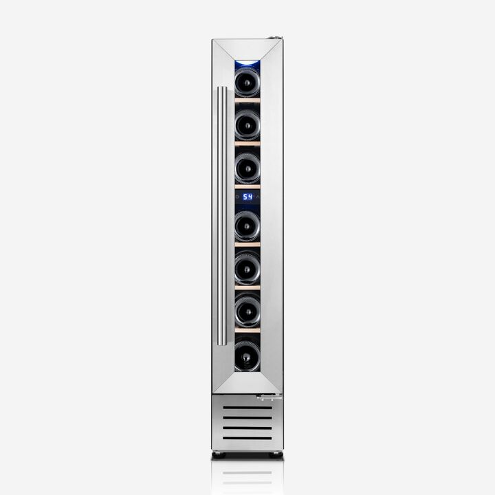 7 Inch Wine Fridge, 7 Bottle Wine Cooler,Built-in or Freestanding Wine Refrigerator, for Home Kitchen,Bar
