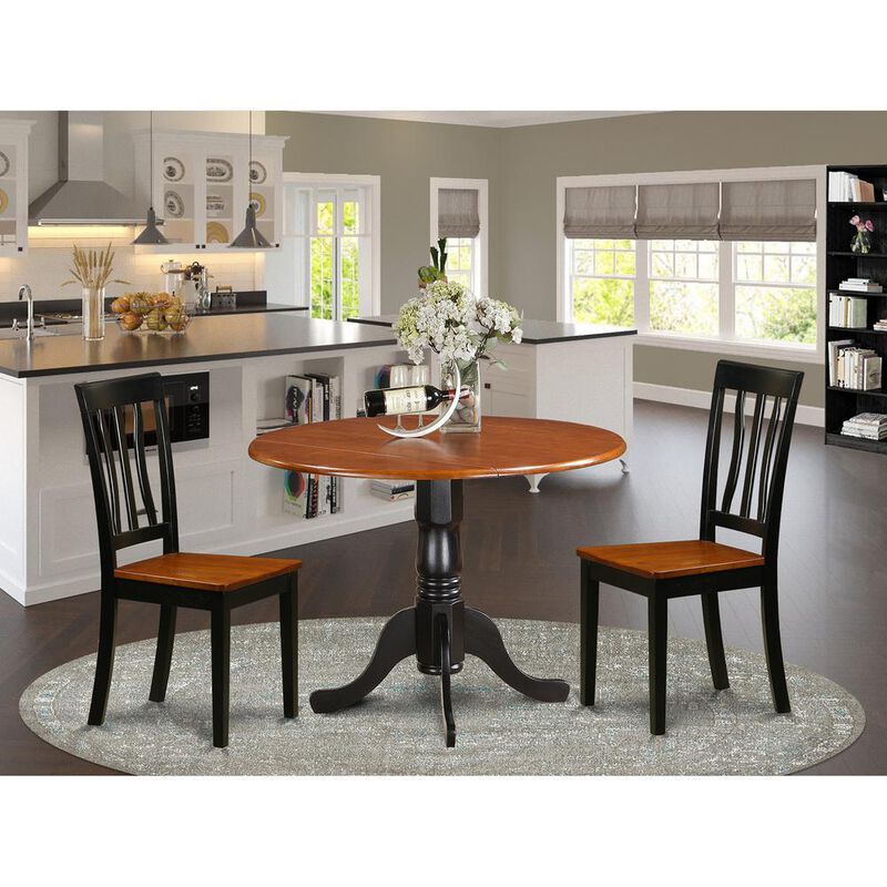 Dining set - 3 Pcs with 2 Wooden Chairs