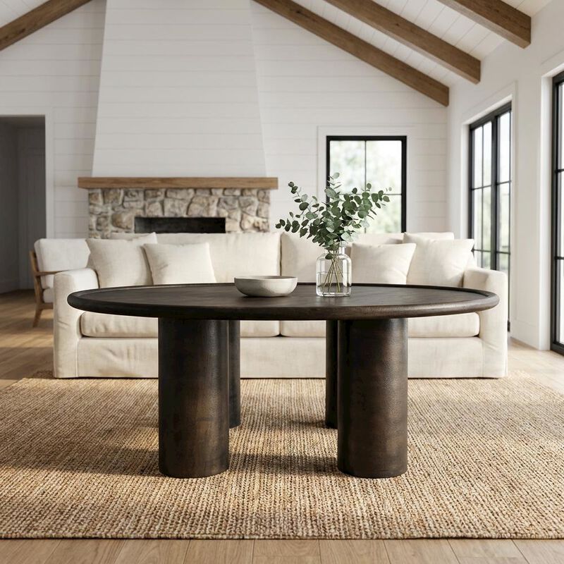 Starlight Canyon Home Brown Outdoor Coffee Table, Aluminium Top, Cast Aluminium Frame Durable Design image number 2