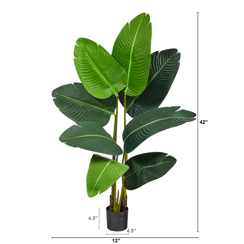 Hivvago 3.5 Feet Travelers Palm Artificial Tree