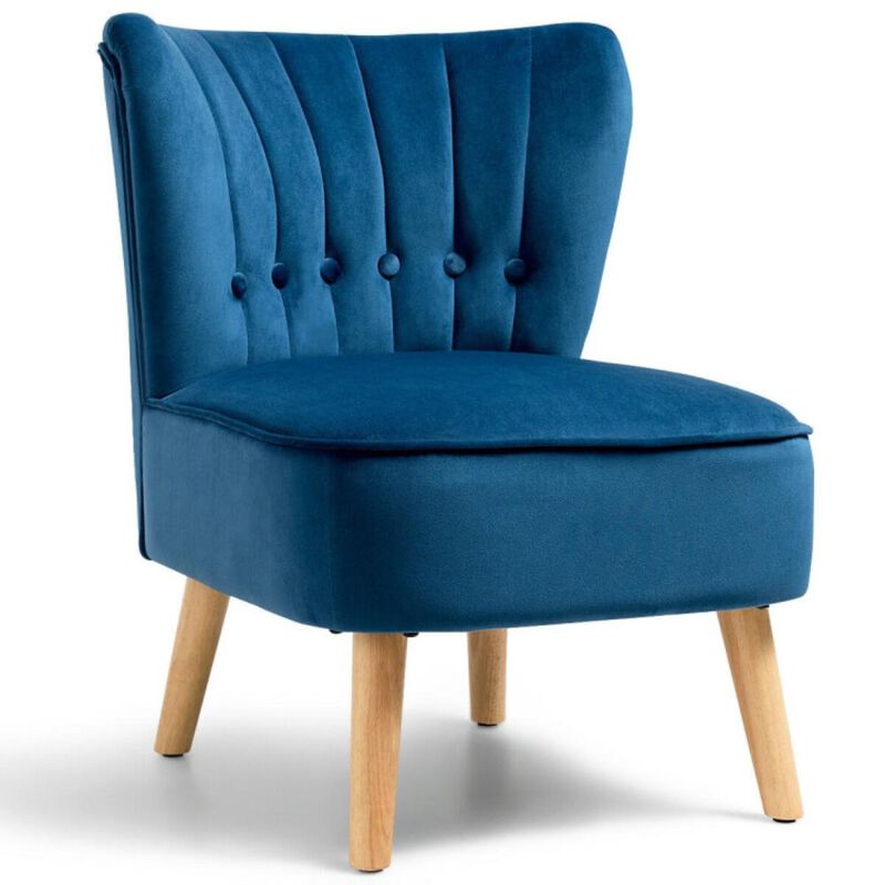 Hivvago Armless Accent Chair Tufted Velvet Leisure Chair